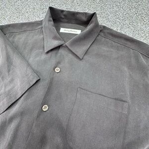 Tommy Bahama Shirt Mens Large Brown Hawaiian‎ Button Up Short Sleeve